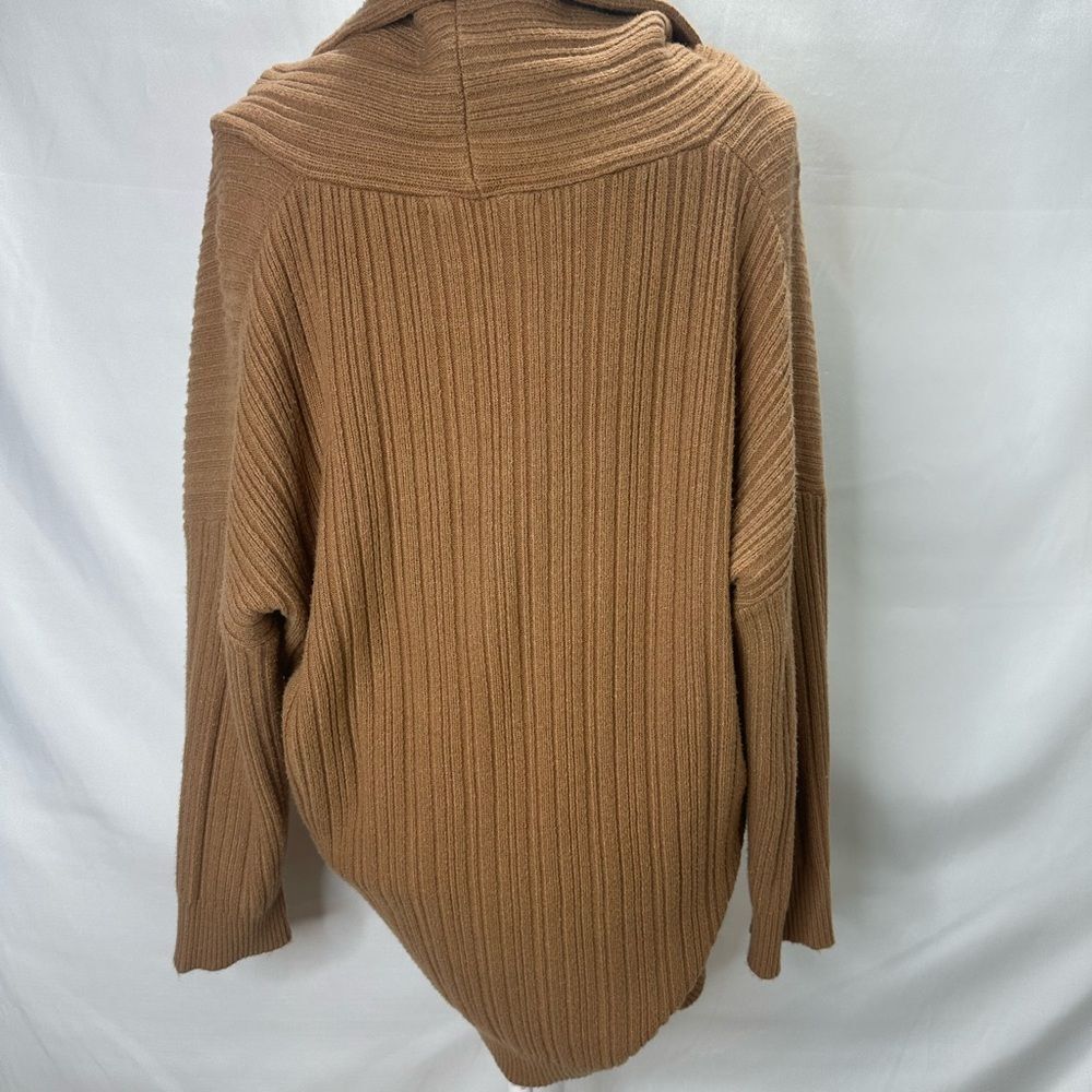 Zara Brown Ribbed Cowl Neck Sweater Size S - Picture 6 of 8